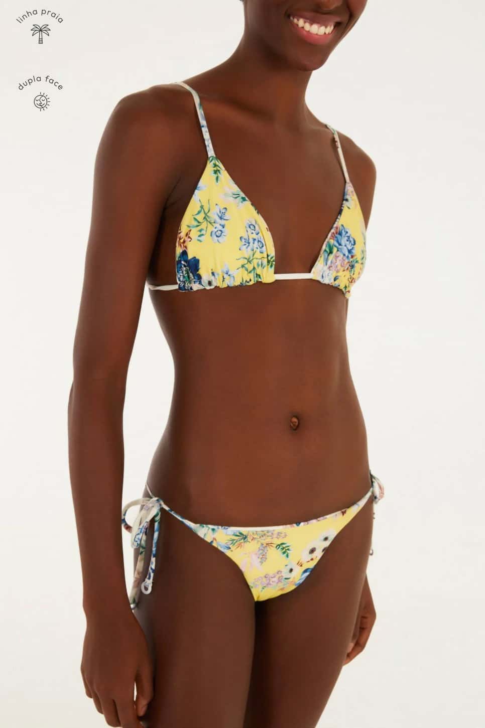 Farm Biquini Lacinho Double Floral Leni