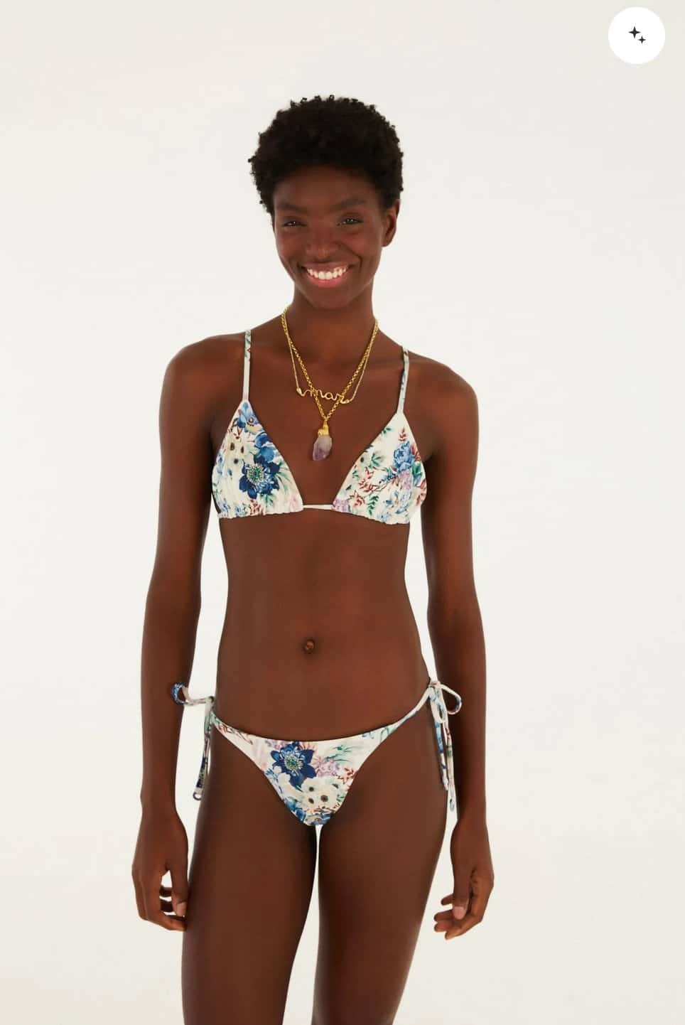 Farm Biquini Lacinho Double Floral Leni