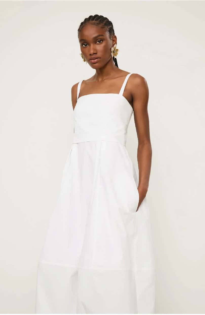 Animale Vestido Recortes Branco - Branco