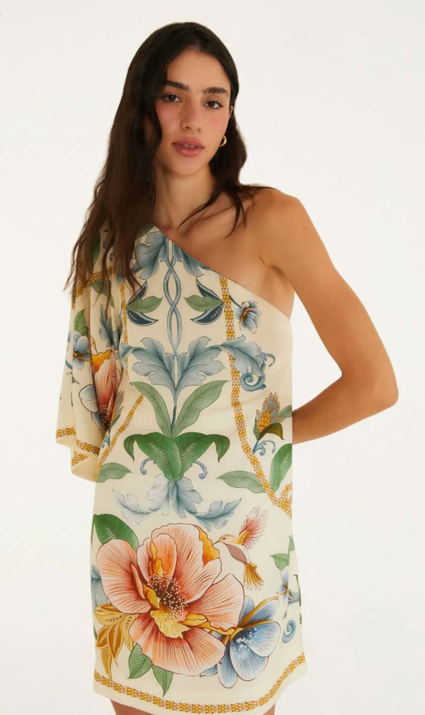 Farm Vestido Ombro So Jardim Real