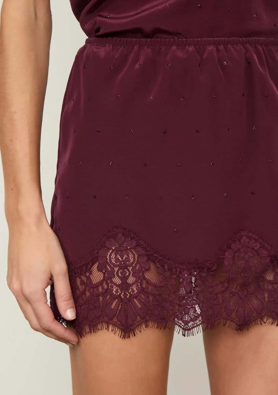 Animale Saia Renda E Strass