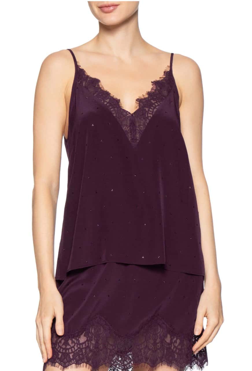 Animale Top Com Renda E Strass
