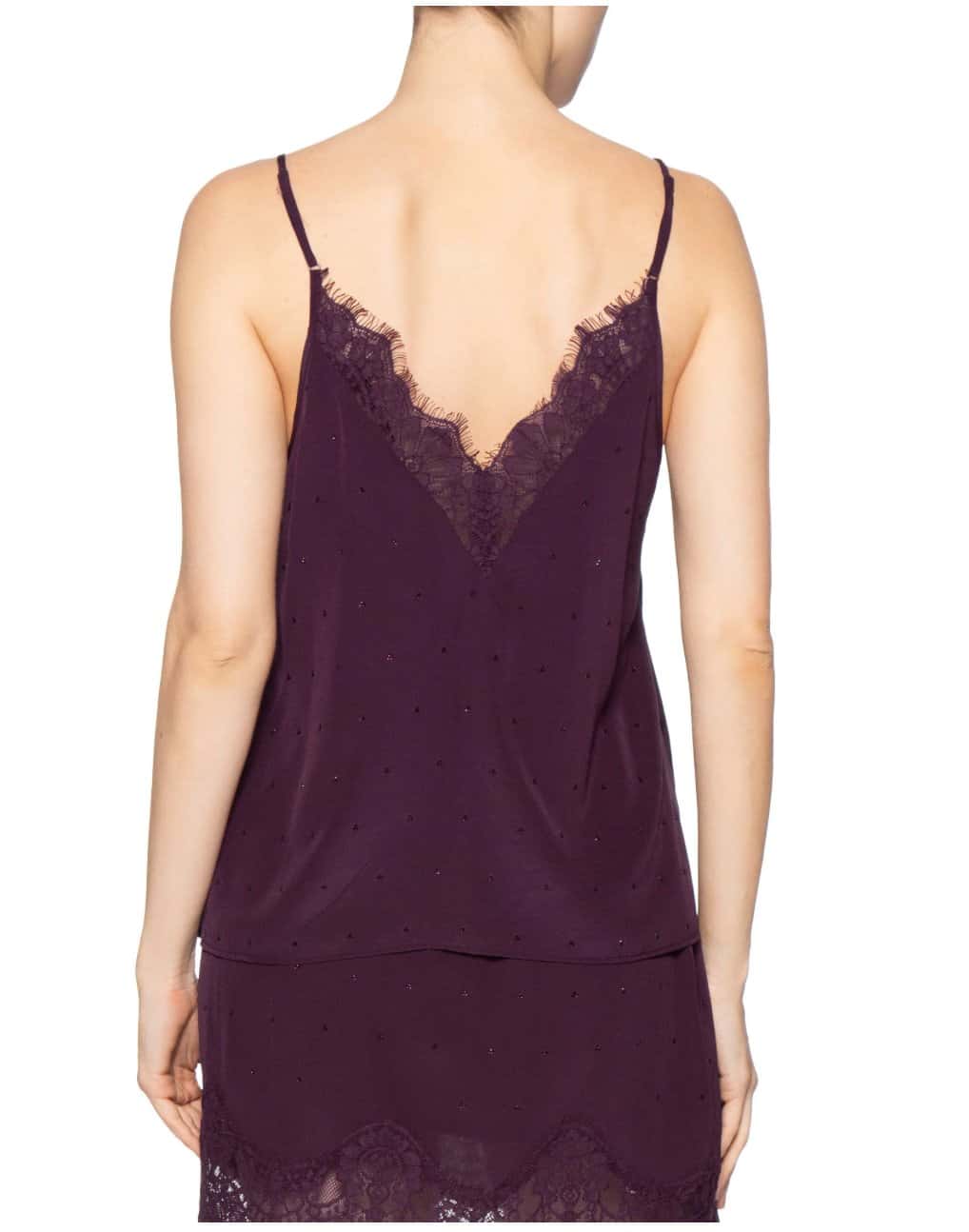 Animale Top Com Renda E Strass