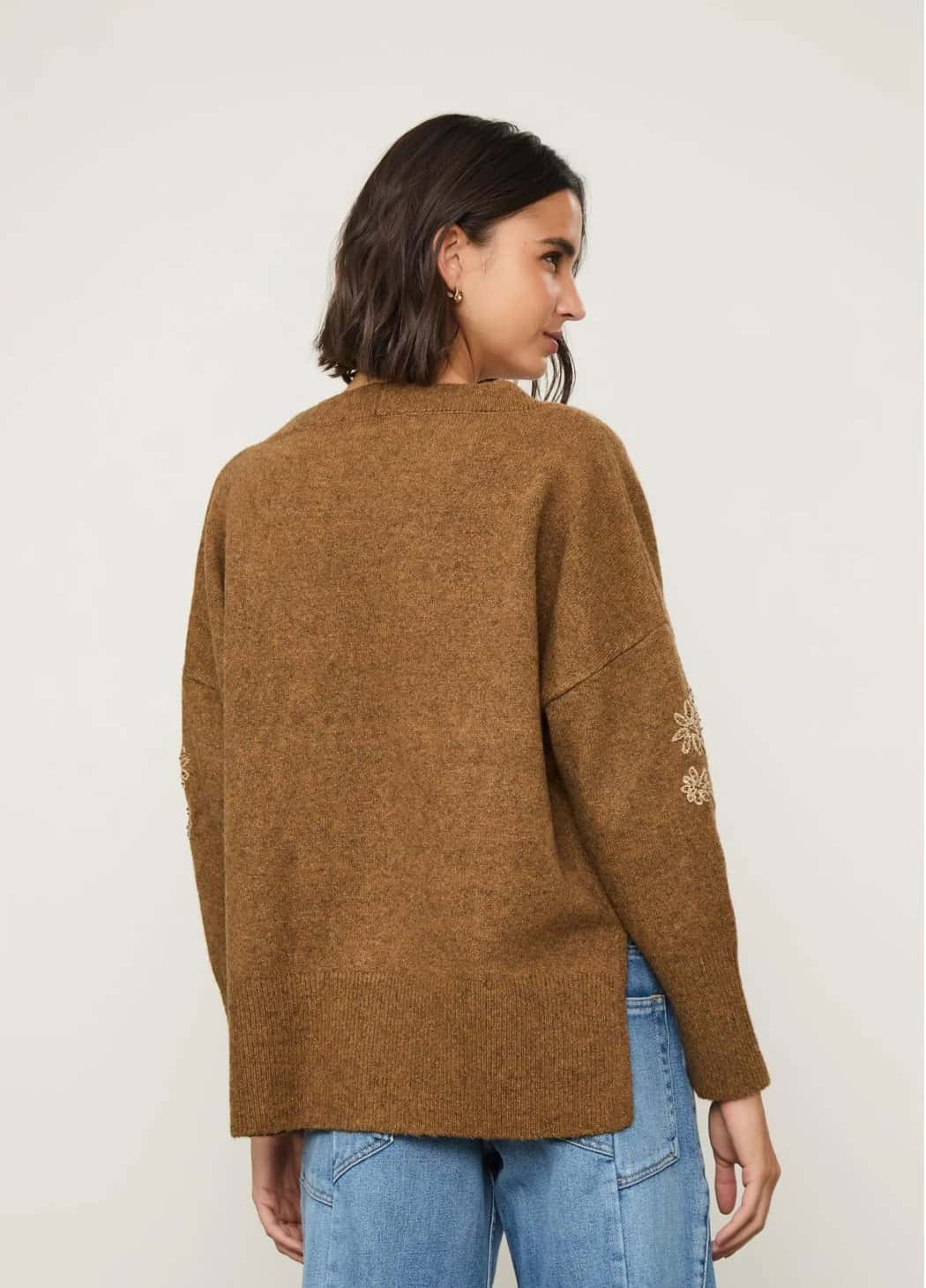 Animale Cardigan Bordado Gola V De Tricot - 07509