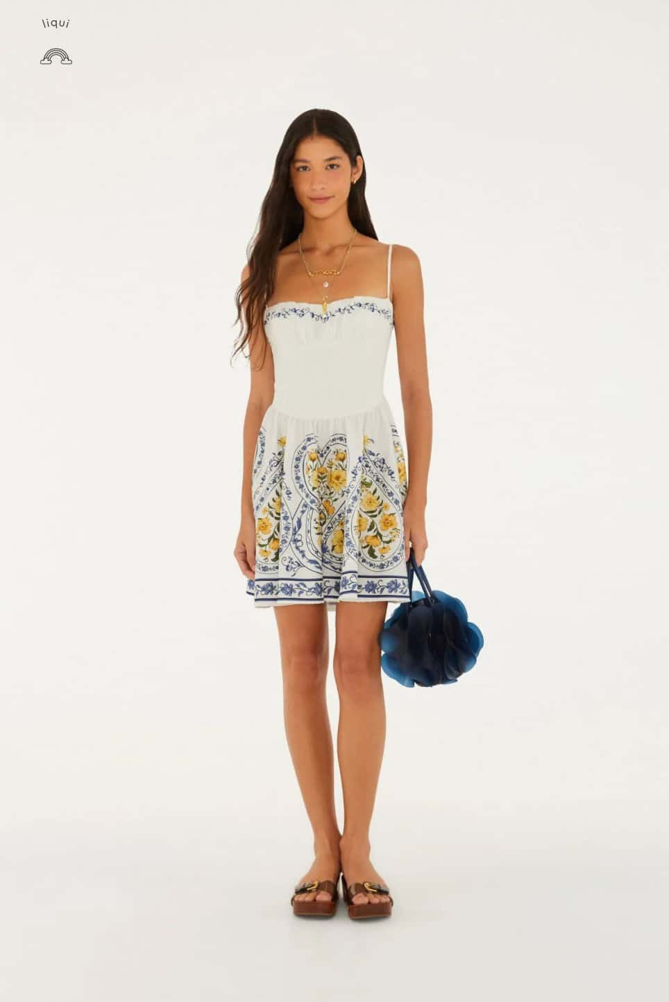 Farm Vestido Curto Romance Boho