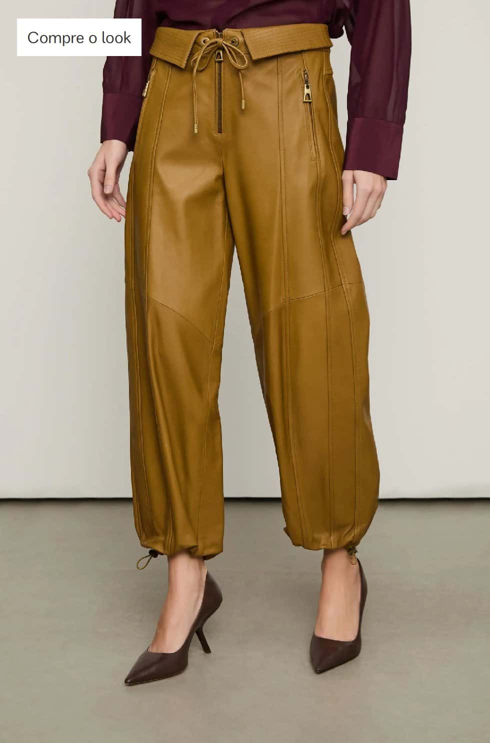 Animale Calça De Couro Cos Virado - 07707