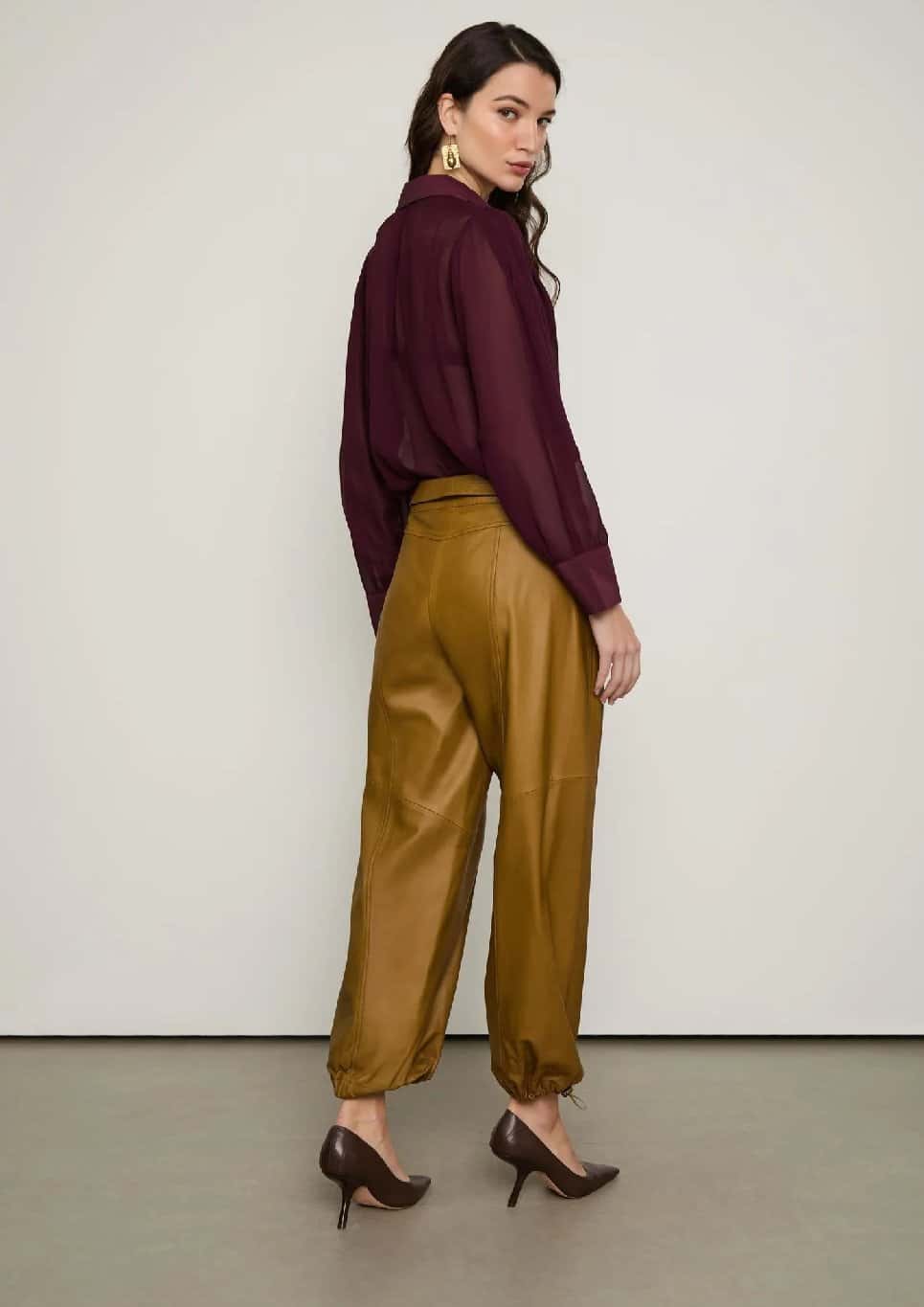 Animale Calça De Couro Cos Virado - 07707