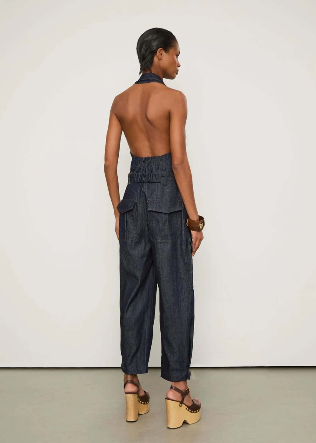 Animale Macacão Jeans Raw Cinto